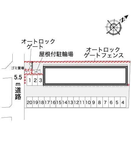 ★手数料０円★福山市西新涯町　月極駐車場（LP）